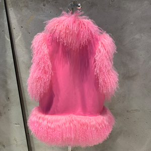 <span class=keywords><strong>Gilet</strong></span> in Pelliccia per <span class=keywords><strong>Donna</strong></span> <span class=keywords><strong>Marrone</strong></span> Scuro, Giacche in Vera Pelliccia di Pecora, <span class=keywords><strong>Gilet</strong></span> Senza Maniche in Pelliccia Mongola - Product Image 4