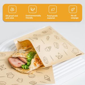 Bolsas de Papel Kraft Triangulares Ecológicas, Reciclables, Biodegradables, Desechables y Personalizadas, Resistentes a la Grasa, con Asas Planas para Alimentos - Product Image 4