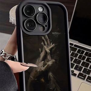 Coque de téléphone en silicone antichoc de luxe avec peinture à l'huile main dans la main pour iPhone 11 12 13 14 15 16 Pro Max 16E XS X XR 17 Plus - Product Image 6