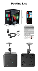 Mini projecteur laser avec <span class=keywords><strong>service</strong></span> OEM, 5W, activé par le son, pour <span class=keywords><strong>DJ</strong></span>, soirées, 24 motifs, lumières de scène disco, rouge et vert - Product Image 4