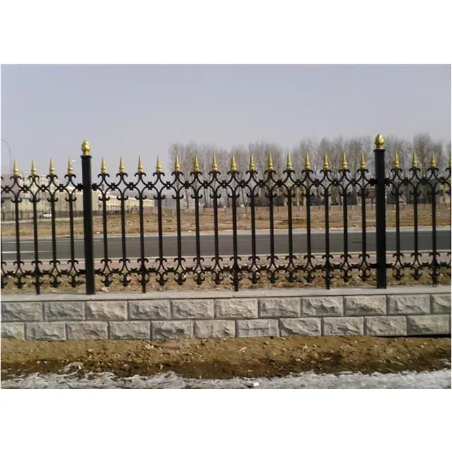 Wholesale factory exterior railings School safety guardrail garden pointy fence Swimming Pools Fences