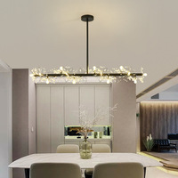 Lampe d'Intérieur Suspendue Lustre Designer Salon Villa Cristal Décoratif Led Fer Suspension Pour Salon Chambre