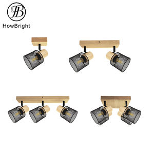 E27 Led Trail Verlichting Voor Restaurant Cob Spotlight Metalen Kooi Schaduw Led Track Verlichtingssysteem - Product Image 3