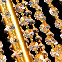 Lustre moderne en cristal de luxe pour hall d'hôtel, salon, entrée, design personnalisé, doré, pour mariage