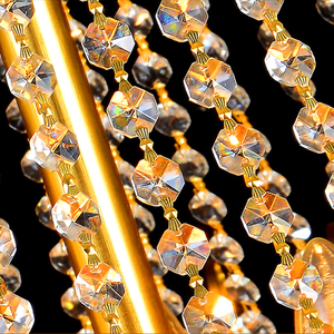 Lámpara de Araña Moderna de <span class=keywords><strong>Cristal</strong></span> de Lujo para Vestíbulo de Hotel, Sala de Estar, Foyer, Diseño Personalizado <span class=keywords><strong>en</strong></span> Dorado para Bodas - Product Image 4