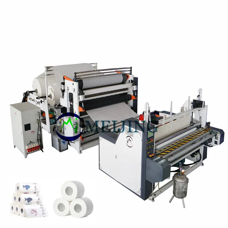 Machine de fabrication de rouleaux de papier toilette, appareil pour fabriquer des rouleaux de papier mouchoir, économique