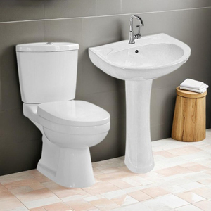 Hot bán vệ sinh bộ P-trap washdown 2 mảnh washdown hai mảnh nhà vệ sinh <span class=keywords><strong>commode</strong></span> trong Sri Lanka gốm phòng tắm tầng gắn - Product Image 5