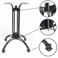 Meubles populaires de café de Lifepursue moulant les bases extérieures de Tableau de 4 jambes en aluminium