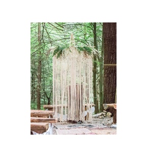 Décor de mariage en macramé, grande toile de fond, directement du vente en gros - Product Image 2