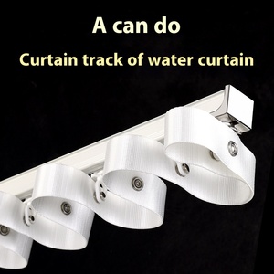 Im lặng đôi đường sắt hợp kim nhôm Rèm theo dõi bên gắn mang bánh xe trượt đường sắt Rèm Rèm cực theo dõi phụ kiện - Product Image 2