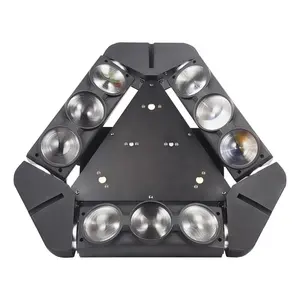 Illuminazione scenica 9 occhi spider light equipment rotazione senza limiti dell'asse X led testa mobile ragno 3x3