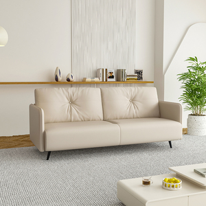 Juego de Sofás de Cuero Nórdico de Color Personalizado, Apto para Sofás Dobles en Apartamentos Pequeños, Hoteles, Relleno de Esponja, Sofás de Salón Familiar - Product Image 4