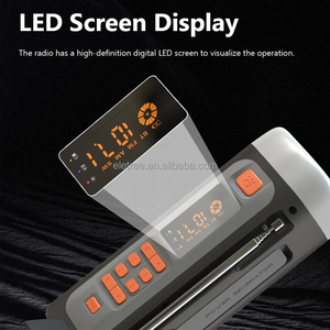 Khẩn Cấp Di Động Dab FM Đài Phát Thanh 4500MAh Hand Crank Năng Lượng Mặt Trời Ngoài Trời Đài Phát Thanh Không Dây Bt Loa Với SOS Báo Động Đèn Lồng Và Đèn Pin - Product Image 4