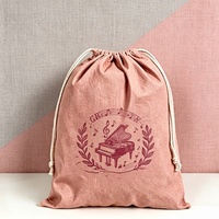 Pochette à cordon en toile à motif de dessin animé écologique avec logo personnalisé, sac de rangement réutilisable anti-poussière, sac cadeau de voyage