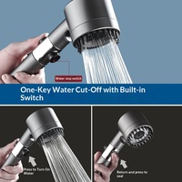 Kits de douche avec filtre à eau et éclairage LED, design luxueux, pomme de douche portable et support mural pour salle de bain