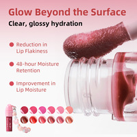 Gloss à lèvres portable avec miroir, hydratant, brillant, waterproof, longue tenue, pailleté, pour femmes