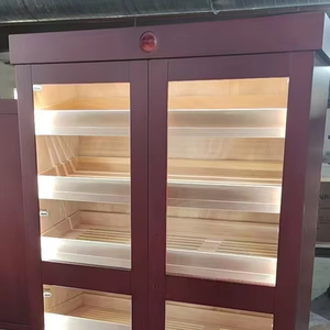 Vitrines en bois personnalisées pour magasins de cigares, présentoirs pour <span class=keywords><strong>tabac</strong></span>, vitrines en verre, armoires de présentation, vitrines pour magasins de fumée - Product Image 1