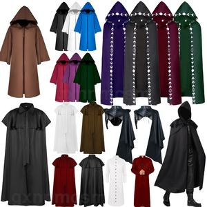Multiple Styles Moine Médiéval Halloween Costume Frère Renaissance Prêtre Robe <span class=keywords><strong>Star</strong></span> -<span class=keywords><strong>Wars</strong></span> Mort Moine Médiéval Cape à Capuche - Product Image 1