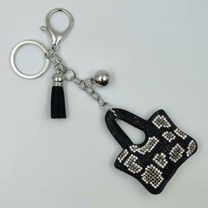 Hot Sale Cute Diamond Keychain Dog Shape <b>Key</b> <b>Ring</b> Hanging Bags Decoration Leopard Print Car Accessories <b>Key</b> Chain - Product Image 3
