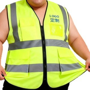 <span class=keywords><strong>Gilet</strong></span> de sécurité réfléchissant surdimensionné en <span class=keywords><strong>maille</strong></span>, grande taille, anti-poussière, réglable, haute visibilité pour les travaux sur les chantiers de construction - Product Image 2