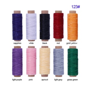 10 colori/borsa fai da te 150D 50M punto pelle cucito piatto in poliestere filo cerato - Product Image 2