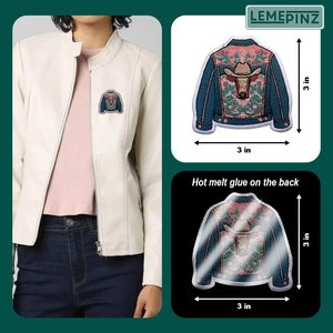 Patch brodé thermocollant personnalisé pour veste en jean de cowboy, pour sacs à dos, vêtements, tissu denim - Product Image 4