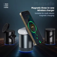 Support de chargeur sans fil magnétique tout-en-un, rotatif, 5V 3A, station de charge rapide, chargeur sans fil pour téléphone