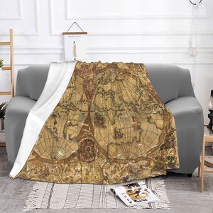Couverture et jeté <span class=keywords><strong>de</strong></span> <span class=keywords><strong>lit</strong></span> en flanelle douce moderne tissée personnalisable avec carte <span class=keywords><strong>de</strong></span> la Terre du Milieu, légère et durable, pour la décoration d'intérieur hivernale - Product Image 6