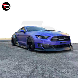 Mejor <span class=keywords><strong>precio</strong></span> 2015-2017 ZD Wide Style para <span class=keywords><strong>Mustang</strong></span> Gen 6 con guardabarros ancho bengalas alerón lateral falda labios delanteros - Product Image 4