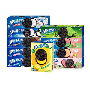 Biscuits sandwich <span class=keywords><strong>Oreo</strong></span> saveur matcha, crème glacée, sachet de 97g, pour le goûter, le bureau, le pique-nique de printemps, en-cas asiatiques - Product Image 4