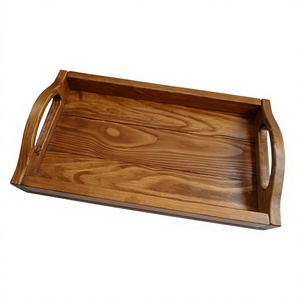 Bandeja de Servir Desayuno de Madera Pulida Hecha a Mano, Portátil, Rectangular, Apta para Lavavajillas y Microondas, Diseño Sólido, para el Hogar - Product Image 5