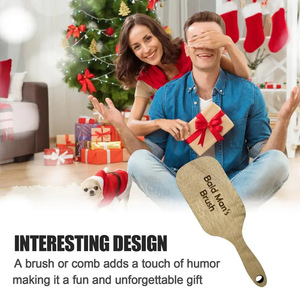 Pettine in Legno Ecologico MNQ con Design <span class=keywords><strong>Divertente</strong></span> Intagliato e Stampa Serigrafica - <span class=keywords><strong>Regalo</strong></span> Moderno <span class=keywords><strong>per</strong></span> Uomini Calvi - Product Image 6