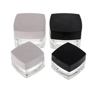 Botella cuadrada de vidrio para loción, botella de espray para loción cosmética, frascos de vidrio para crema, 20ml, 30ml, 40ml, 60ml, 100ml, 20g, 50g - Product Image 2