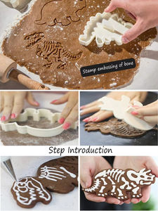 Emporte-pièces 3D Dinosaures Écologiques – Lot de 3 Moules en Plastique pour Biscuits, Gaufrage, Fondant, Pâtisserie, Outil de Cuisson pour Gâteaux au Gingembre - Product Image 5