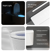 Toilette murale électrique intelligente à capteur automatique pour salle de bain, toilette intelligente monobloc suspendue au mur