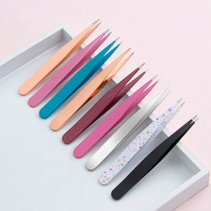 Rose Gold Slant Stainless Steel Eyebrow Tweezers 10mm Smooth Tip Anti Static Perfect Grip Brow Hair <b>Removal</b> <b>Tool</b> - Product Image 4