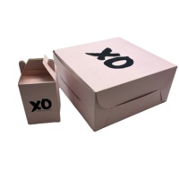 Boîte à gâteau en papier enduit de qualité alimentaire, emballage de boulangerie personnalisé imprimé pour les gâteaux de mousse, les gâteaux d'anniversaire et les gâteaux de mariage