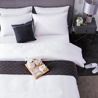 Ensemble de literie 4 pièces 100% coton, drap de lit doux et respirant, housse de couette, qualité hôtel 5 étoiles, linge de lit pour chambre d'hôtes, confort