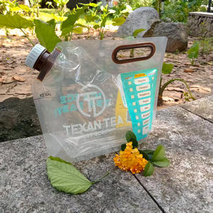 ถุงพลาสติก PE แบบตั้งได้ พิมพ์โลโก้ได้ รีไซเคิลได้ มีจุกมุม ปิดผนึกด้วยความร้อน สำหรับน้ำแร่ น้ำผลไม้ เครื่องดื่มชนิดน้ำ - Product Image 4