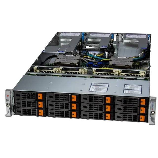 Supermicro Hyper A+ Server AS -2025HS-TNR 2U Rack with 12 Hot-swap 3.5" NVMe/SAS/SATA Bays and up to 4 PCIe 5.0 X16 Slots