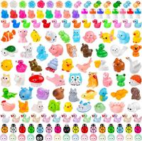 Figurines d'animaux en résine Teenzee, 52 pièces - Designs stylisés miniatures, aucun assemblage requis, accessoires en vrac pour maison de poupée et jardin féerique
