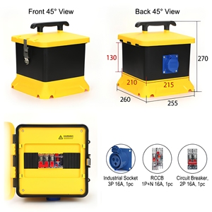 IP67 Waterproof Portable Socket Portable Electrical <strong>Box</strong> Dustproof Power Distribution <strong>Unit</strong> for Construction Sites - Product Image 3