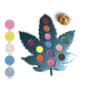 Custom Design Foglia di Forma Speciale Eyeshadow Palette OEM Colori Shades Occhio Cosmetici