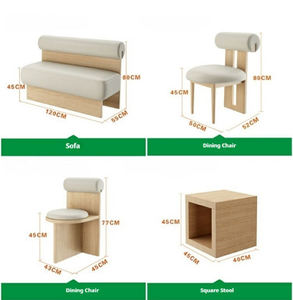 Hot Sale <b>Restaurant</b> Furniture Wooden Table and Chairs <b>Set</b> for Cafe Stools High Quality Booth - Fast Food Table and Chairs - - Product Image 6