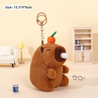 Porte-clés en peluche poupée Capibara mignonne bulle soufflant et décompression secouant son doux cadeau autres porte-clés porte-clés en gros