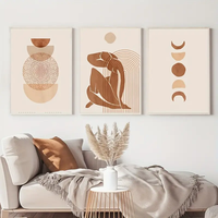 Impressions HD abstrait soleil Art toile peinture Boho affiche et impression Beige mur Art impression photo pour salon décoration de la maison