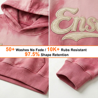 Sweat-shirts en coton épais personnalisés de marques premium, tie-dye, respirants, avec logo brodé en chenille, style vintage streetwear, unisexe, ODM OEM