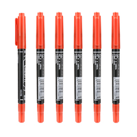 Vente en gros de stylos marqueurs permanents à pointe fine noire et double pointe à base d'huile à pointe fine de 1mm et 3mm pour l'écriture