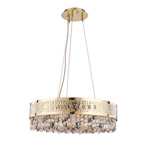 Hiện Đại Vật liệu đồng thau dài hình chữ nhật biệt thự sang trọng nhà hàng nhiều màu Đèn Chùm Pha Lê Trần ánh sáng - Product Image 1