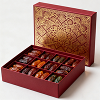 Boîte de mariage personnalisée, emballage de chocolat en papier de qualité supérieure, emballage alimentaire de luxe, boîte cadeau, boîte à dessert, boîte à dattes, boîte à chocolats